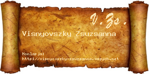 Visnyovszky Zsuzsanna névjegykártya